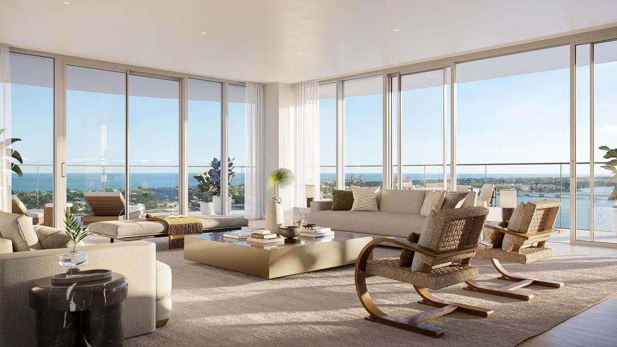 Great Room at 1919 N Flagler Drive 1814, West Palm Beach