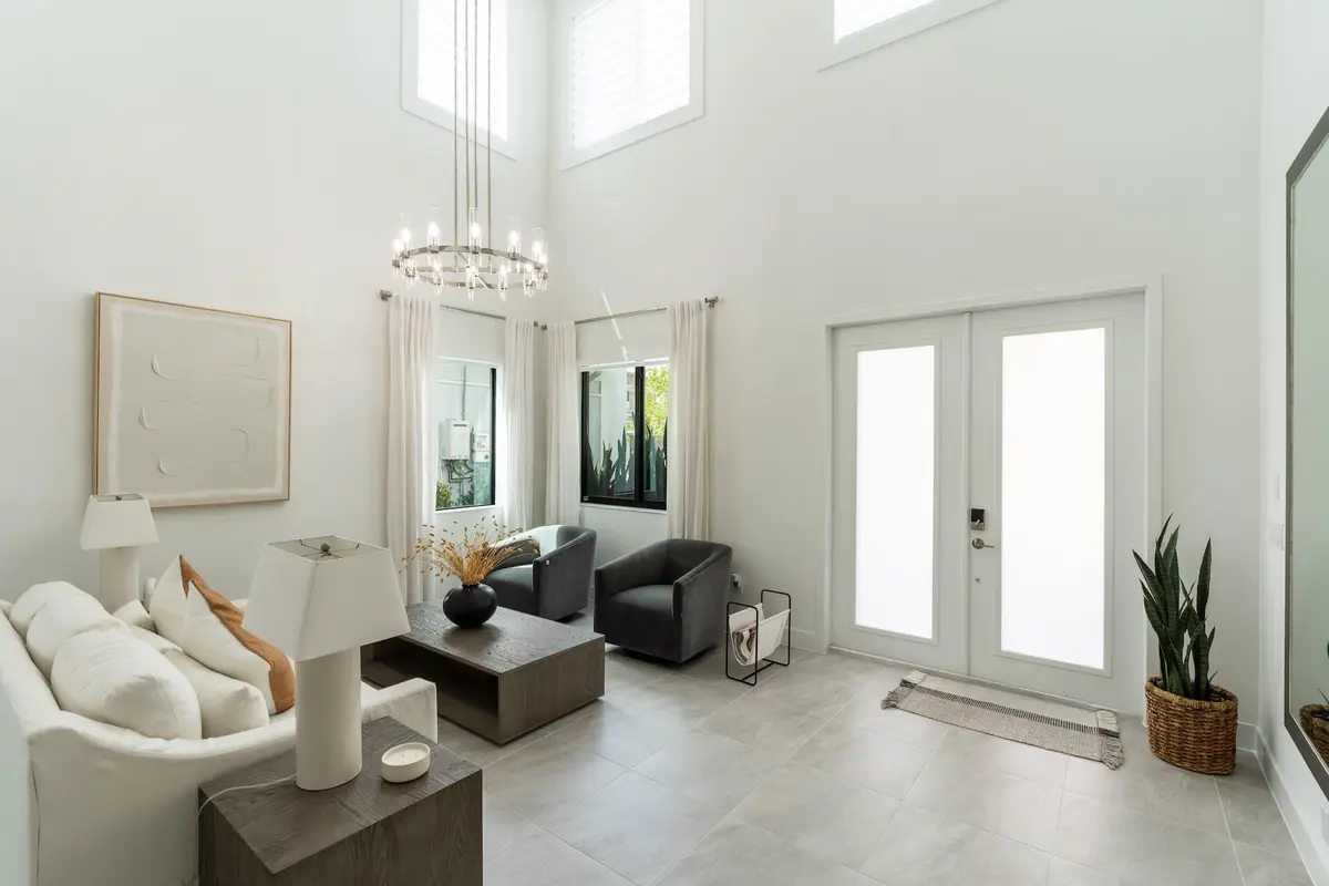Formal Living room with RH Chandalier at 10822 Oceano Way, Parkland