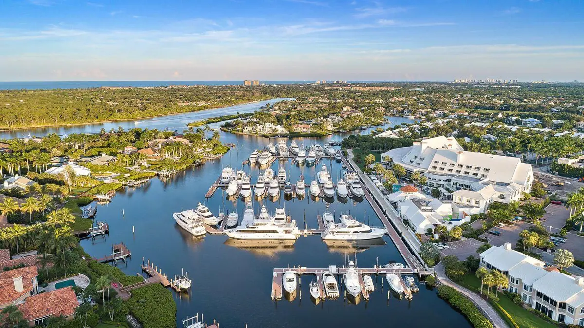 Clubhouse & Marina Aerial at 158 Spyglass Lane, Jupiter