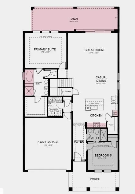 Floor Plan at 597 SE Ranch Oak Circle, Port St. Lucie