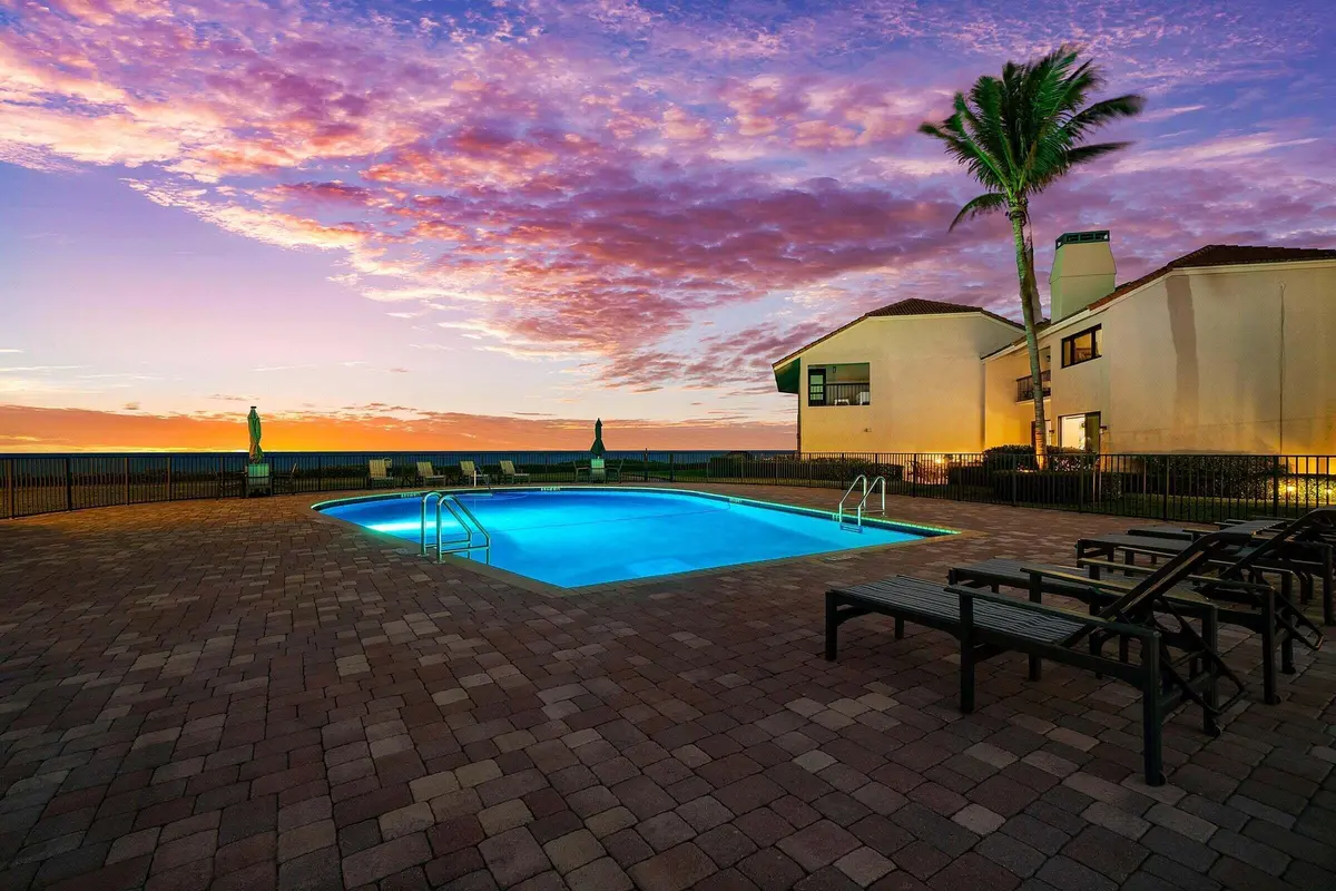 Twilight Pool at 6711 N Ocean Boulevard 13, Ocean Ridge