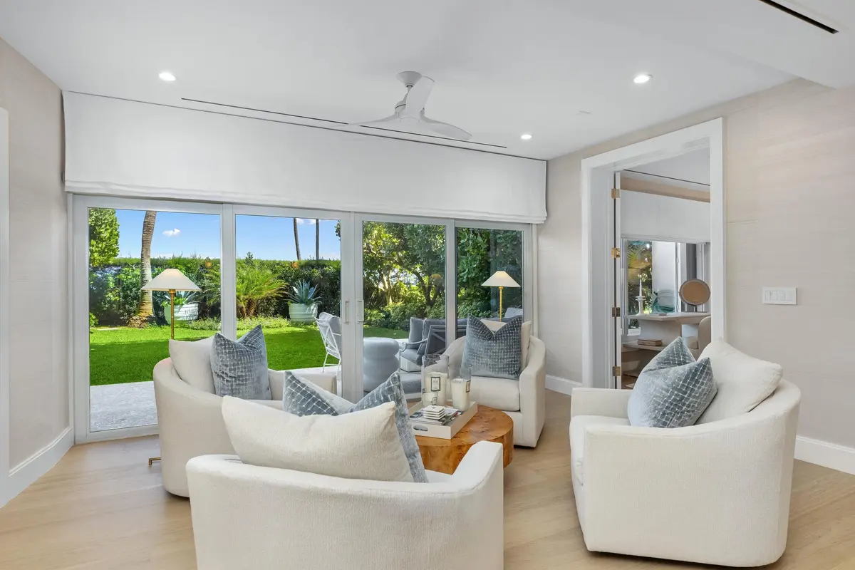 Family Room at 300 S Ocean Boulevard 1b, Palm Beach