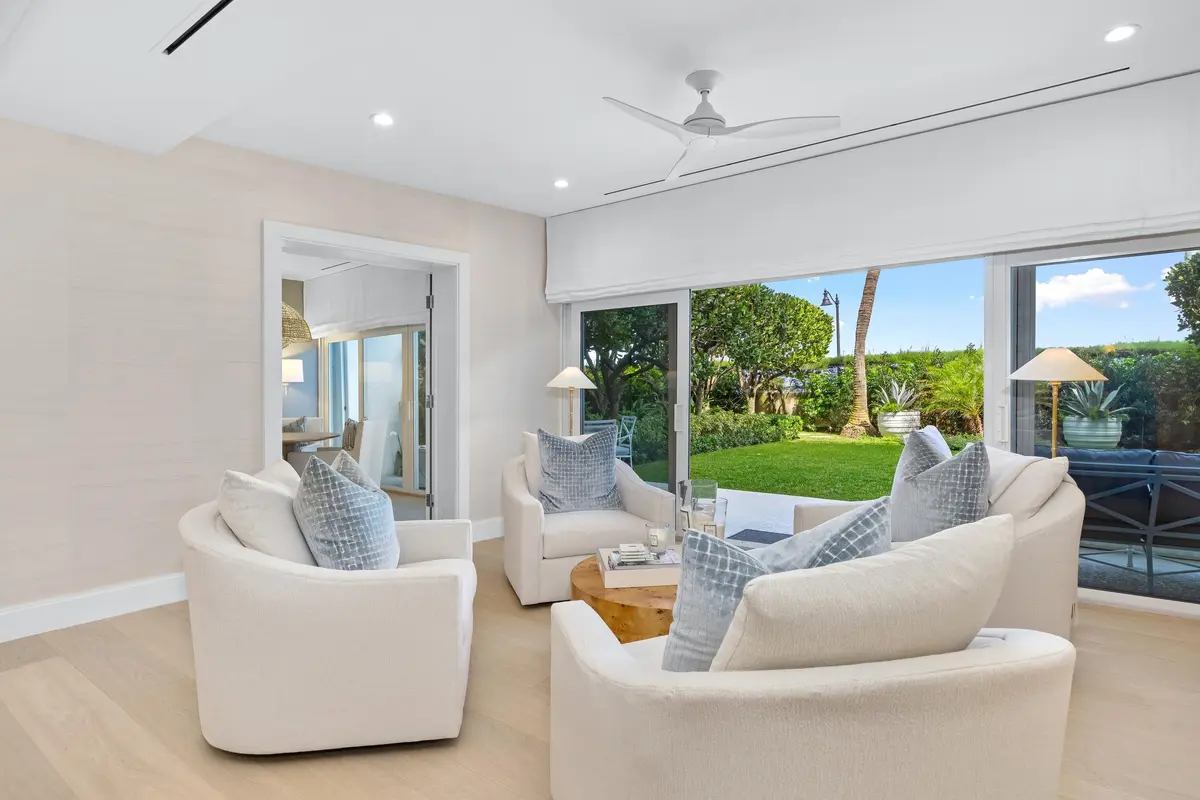 Family Room at 300 S Ocean Boulevard 1b, Palm Beach