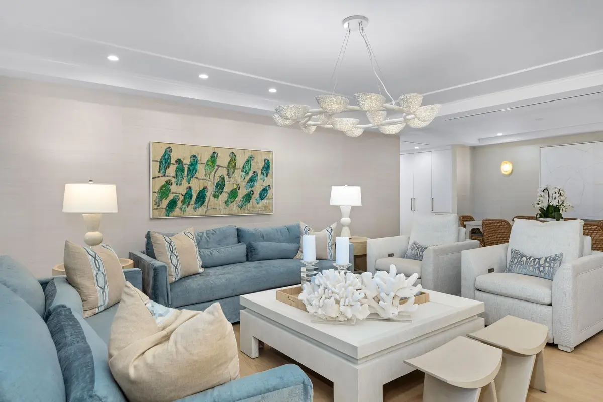 Living Area at 300 S Ocean Boulevard 1b, Palm Beach