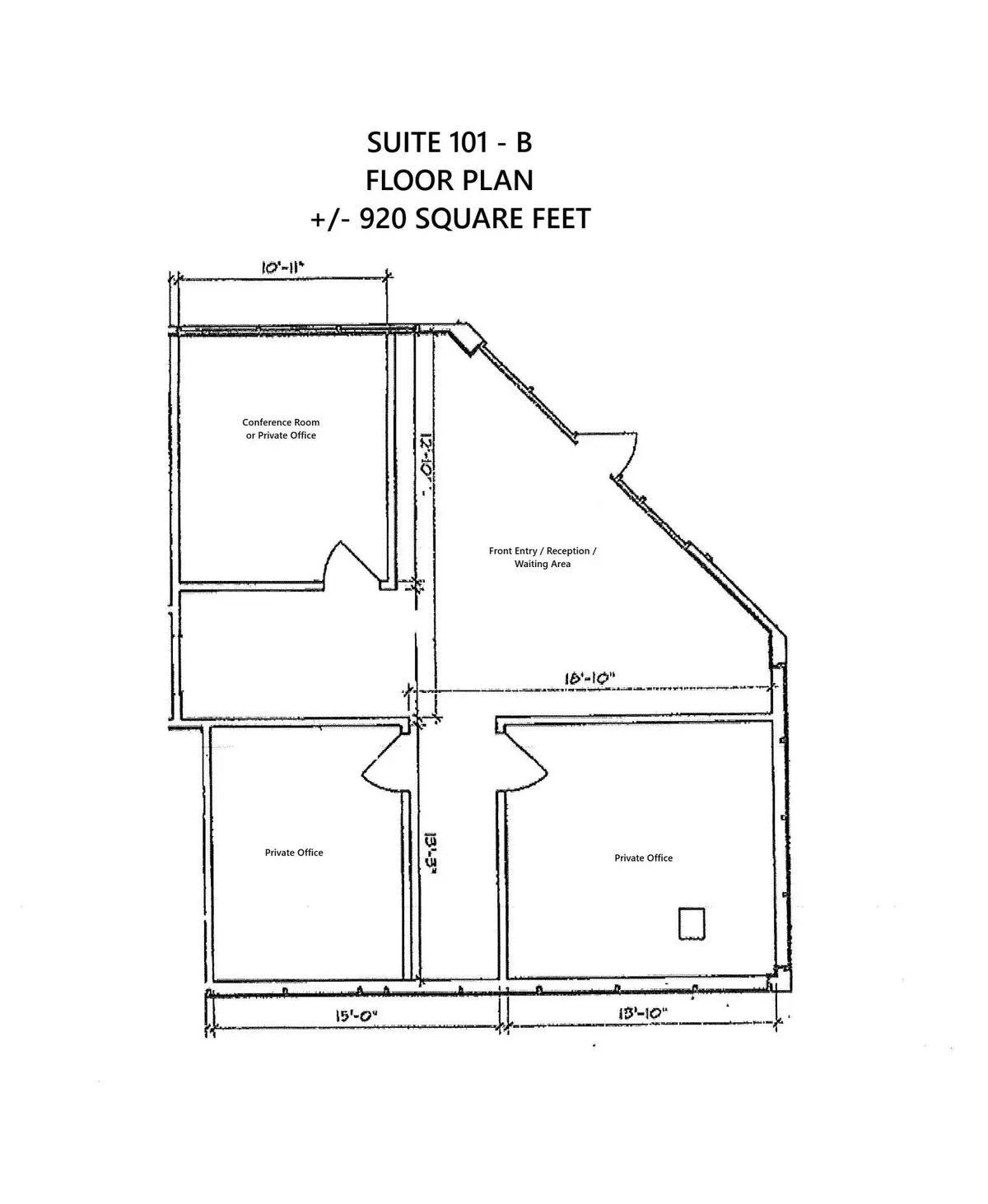 Suite 101B Plan at 631 Us-1 101, North Palm Beach