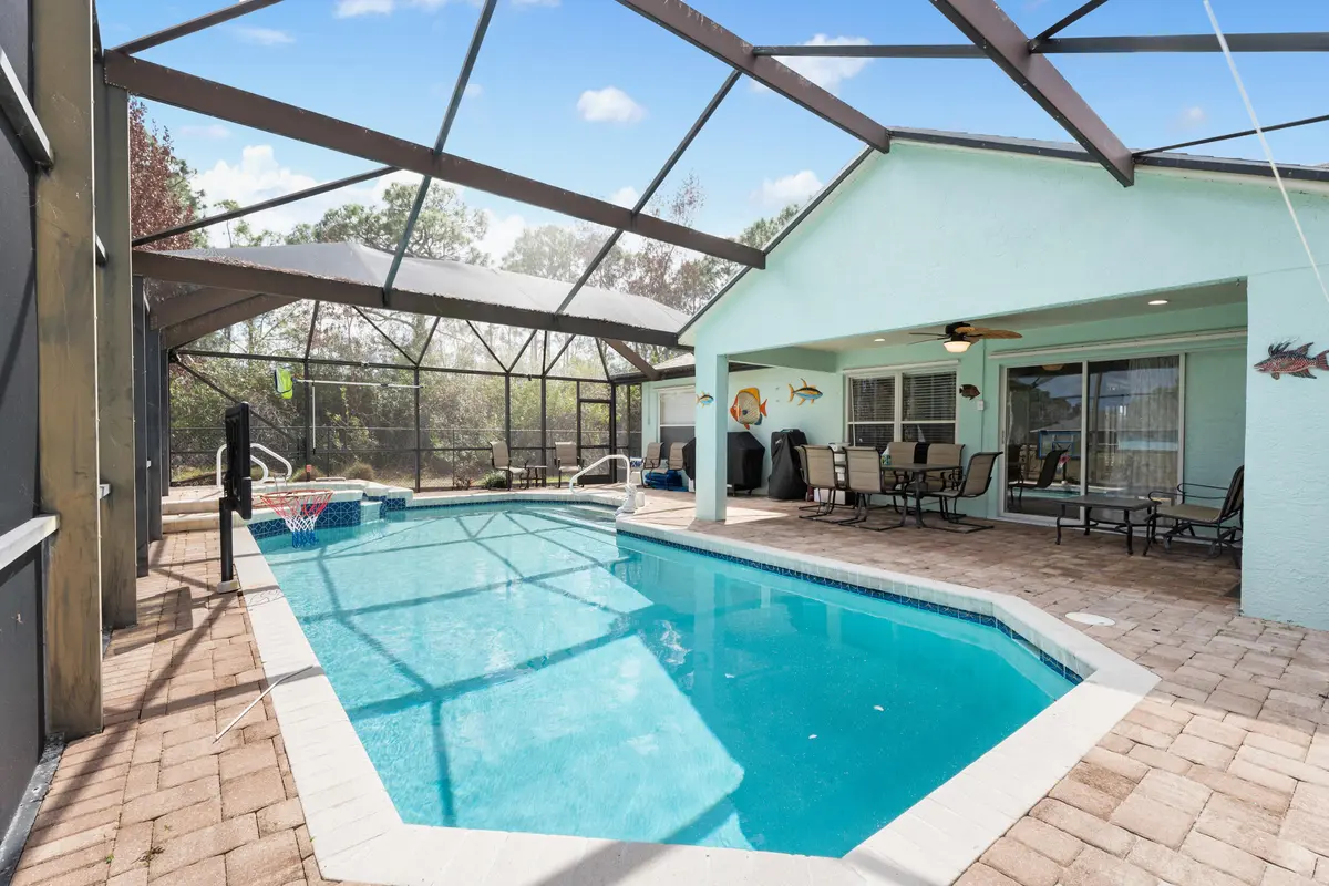 Screened lanai and pool at 5593 NW Wesley Road, Port St. Lucie