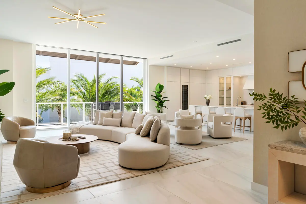 Living Room at 220 SE Mizner Boulevard Ph907, Boca Raton
