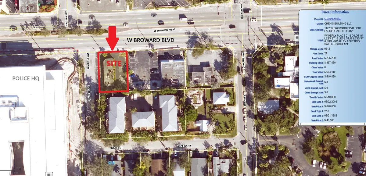 1122 W Broward Blvd_BCPA_Map at 1122 W Broward Boulevard, Fort Lauderdale