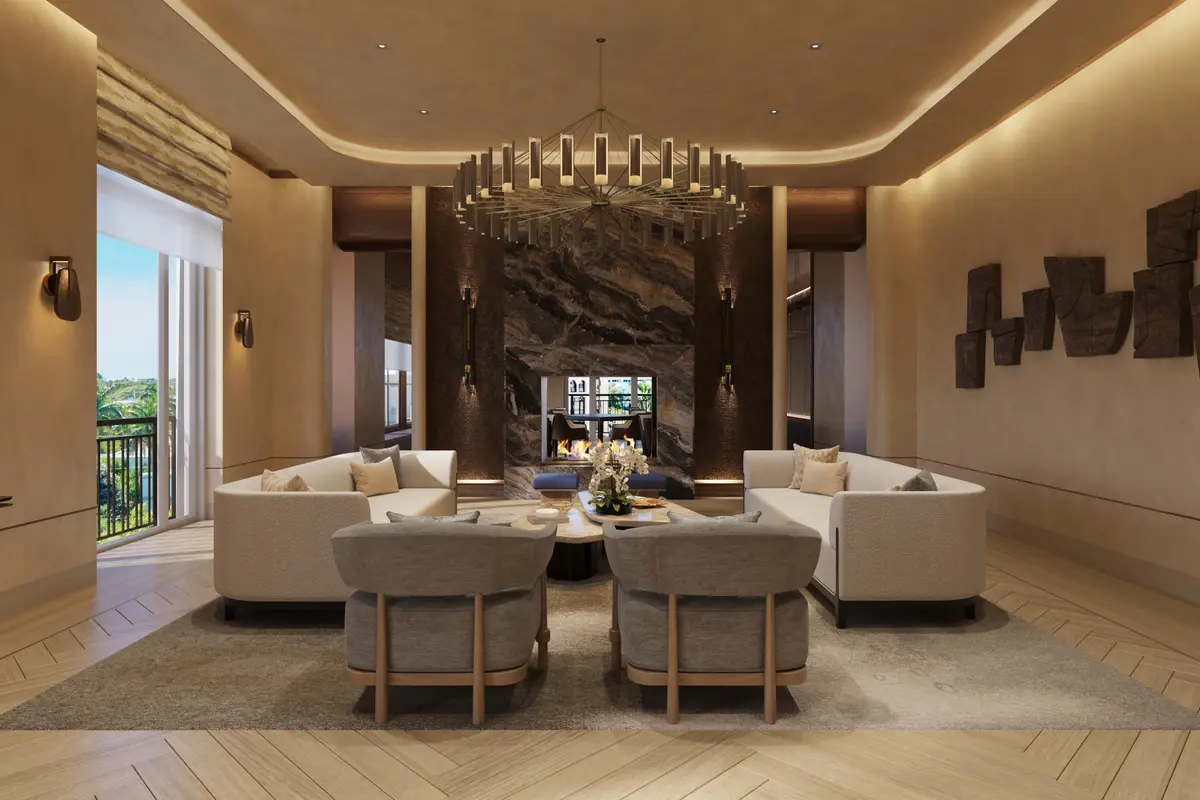 SFH Amenity: Sunset Lounge/Library at 1355 S Flagler Drive 1405, West Palm Beach