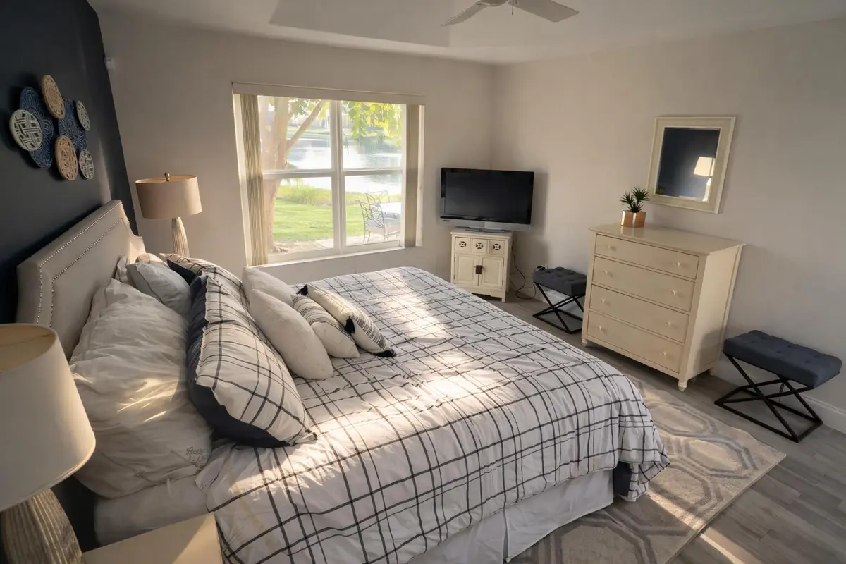 Master bedroom at 7463 W Mercada Way, Delray Beach