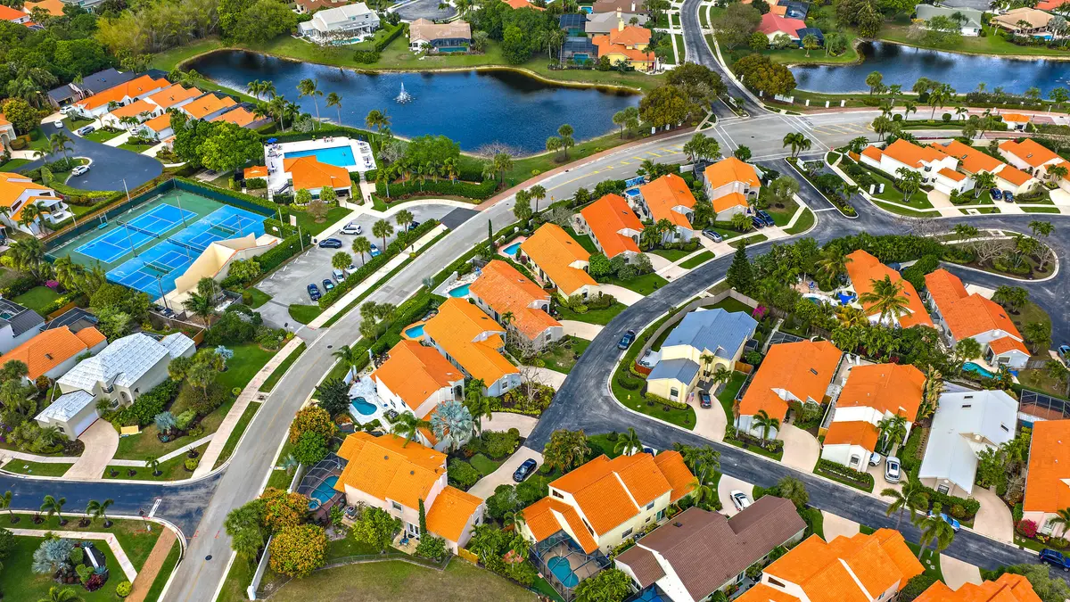Aerial at 13305 St Tropez Circle, Palm Beach Gardens