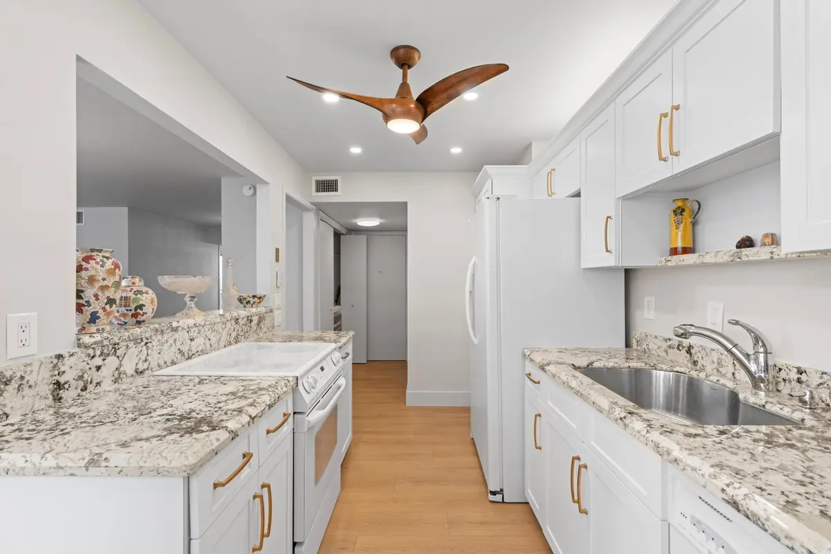 Kitchen at 1180 S Ocean 4D, Boca Raton