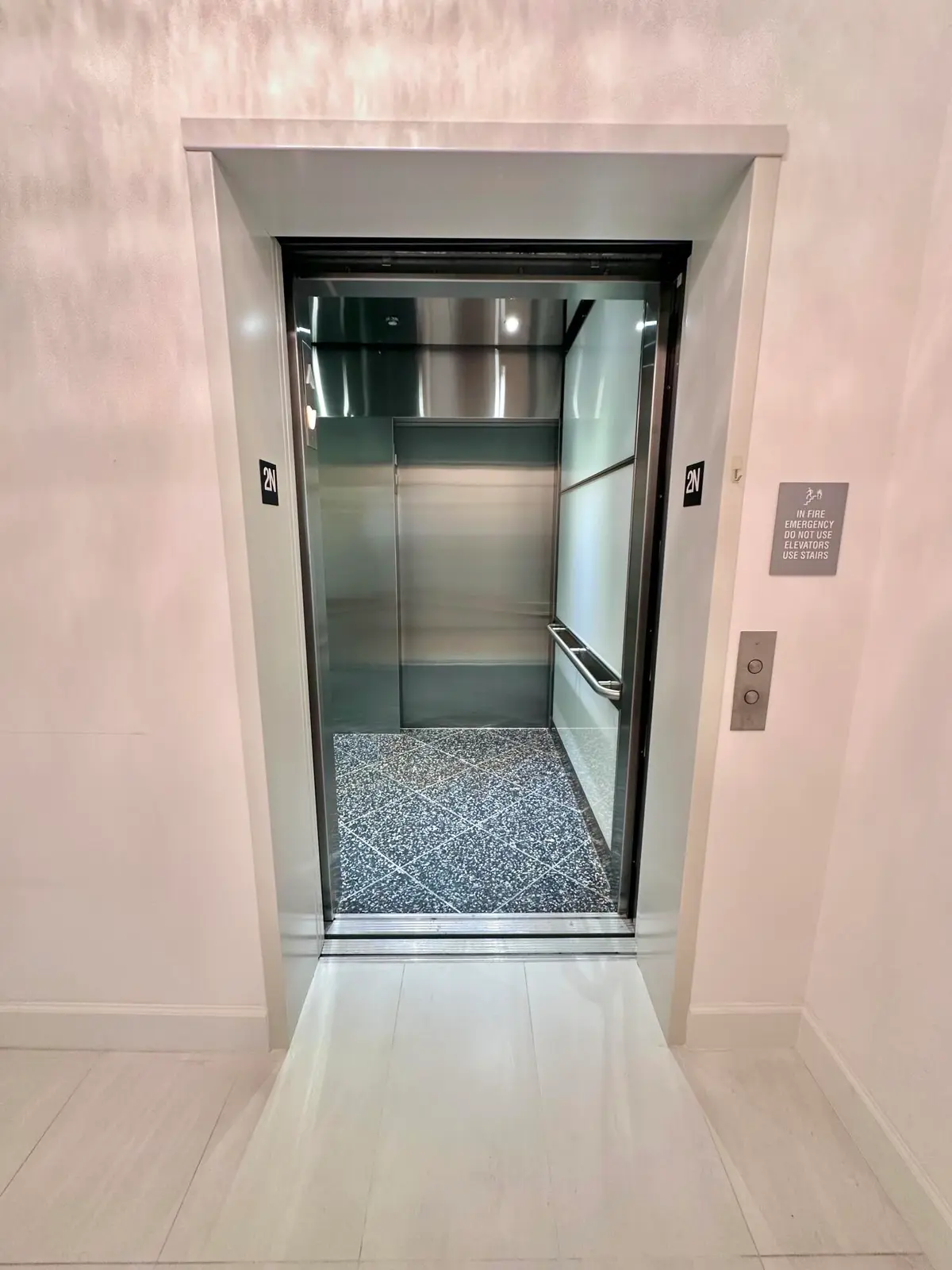 Elevator entrance at 6000 N Ocean Drive 2n, Hollywood