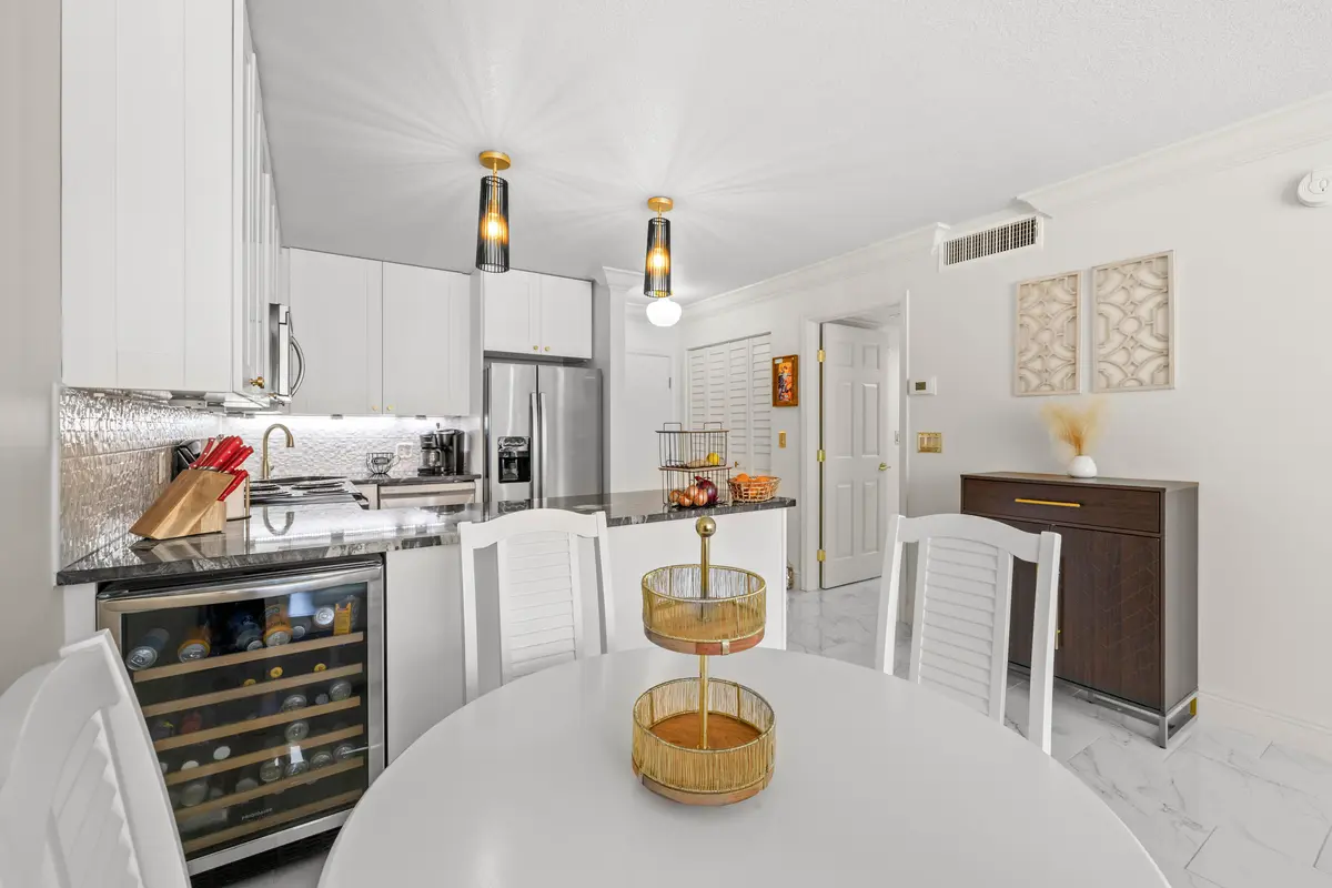 Dining/kitchen at 2400 S Ocean Drive 913, Fort Pierce