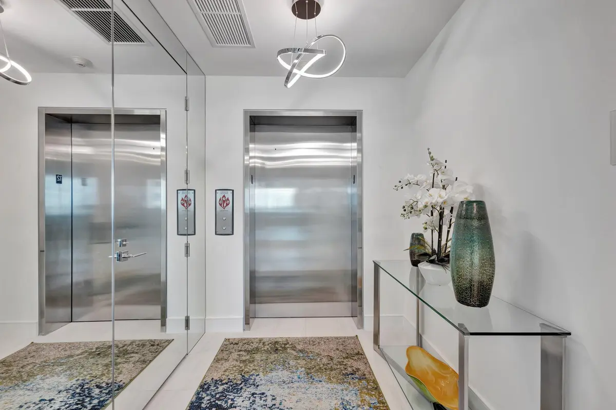 enter private foyer through elevator at 3730 N Ocean Drive 12c, Singer Island