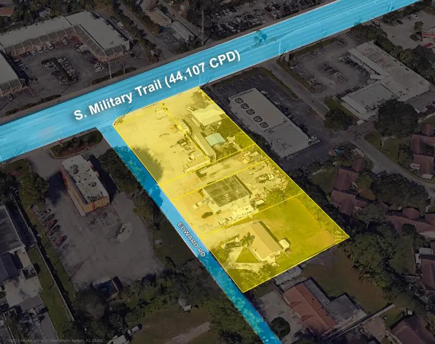 Military Trail Aerial at 1370 S Military Trail, West Palm Beach