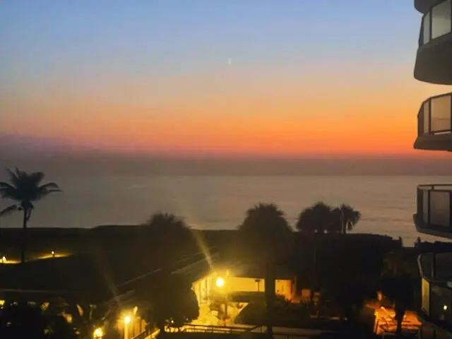 early sunrise at 3440 S Ocean Boulevard 204s, Palm Beach