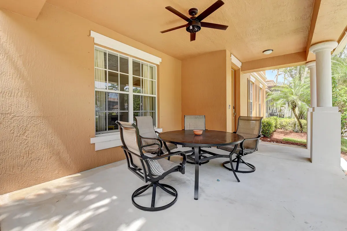 Front covered porch at 1489 E Bexley Park Drive, Delray Beach