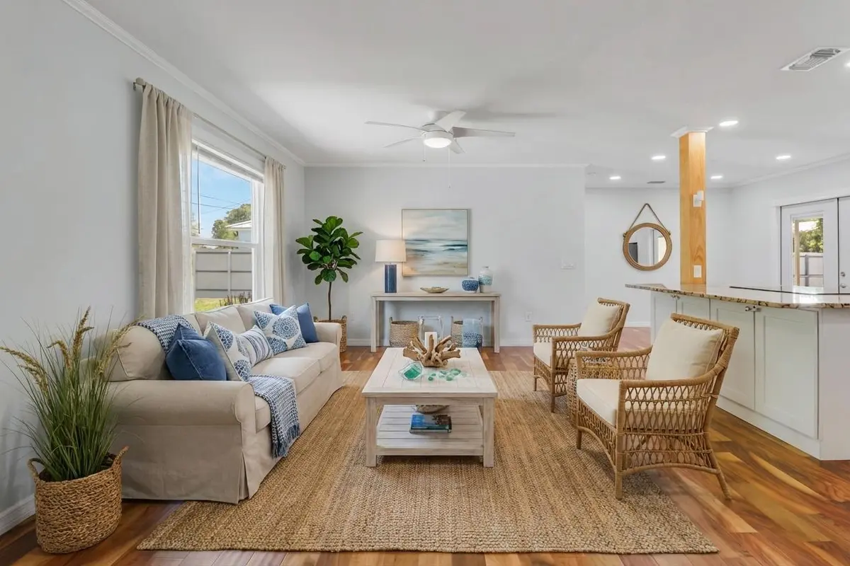 Living Room Staged at 5909 Seagrape Drive, Fort Pierce