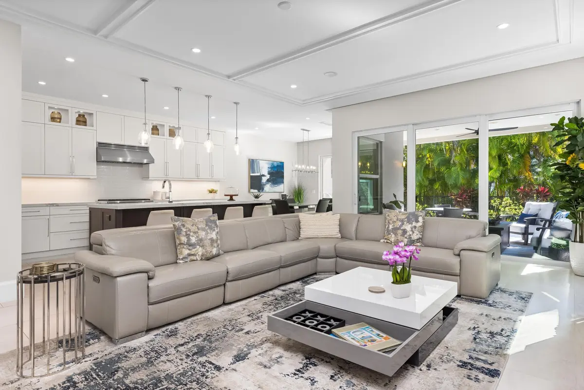 Living Area 2 at 444 NE Wavecrest Way, Boca Raton
