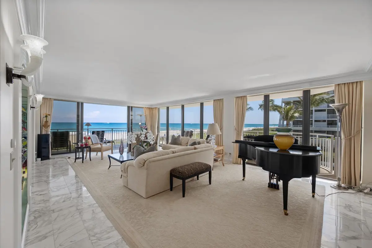 Living Room at 2580 S Ocean Boulevard 2b2, Palm Beach