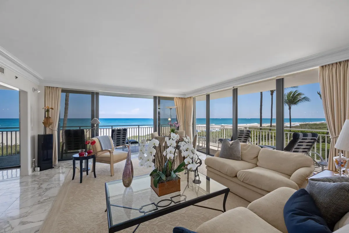 Living Room at 2580 S Ocean Boulevard 2b2, Palm Beach