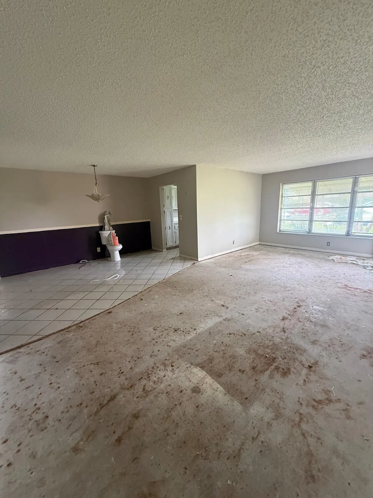 Living room at 1052 North Drive B, Delray Beach