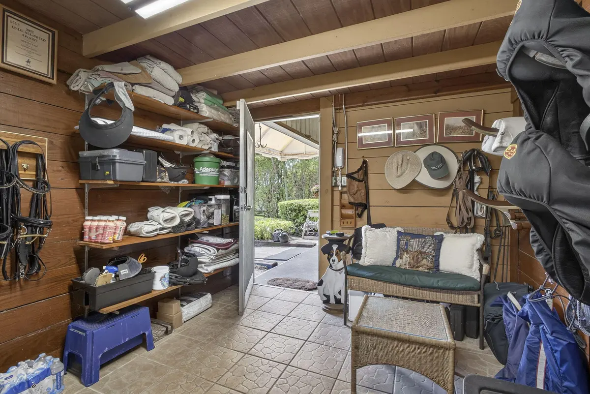 Tack room at 739 Cindy Circle Lane, Wellington