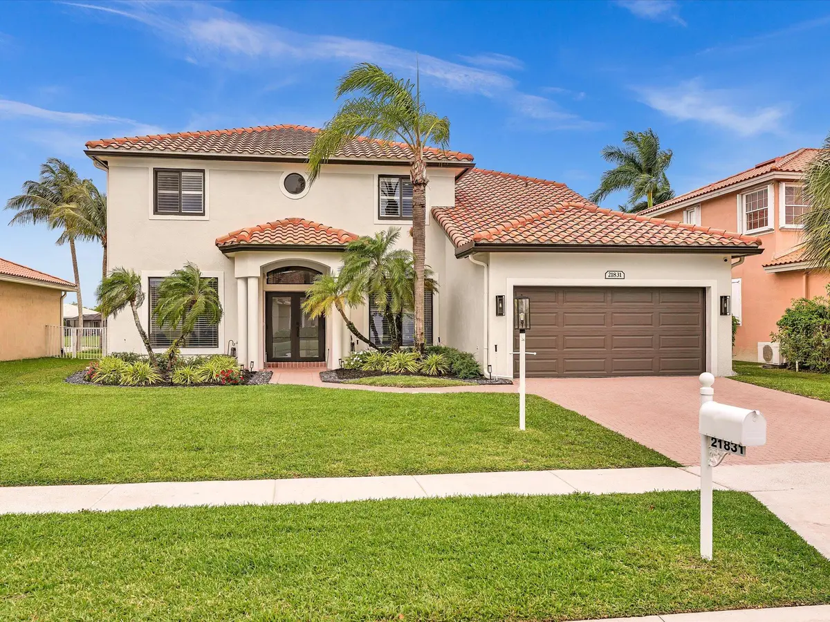 Front Exterior at 21831 Palm Grass Drive, Boca Raton