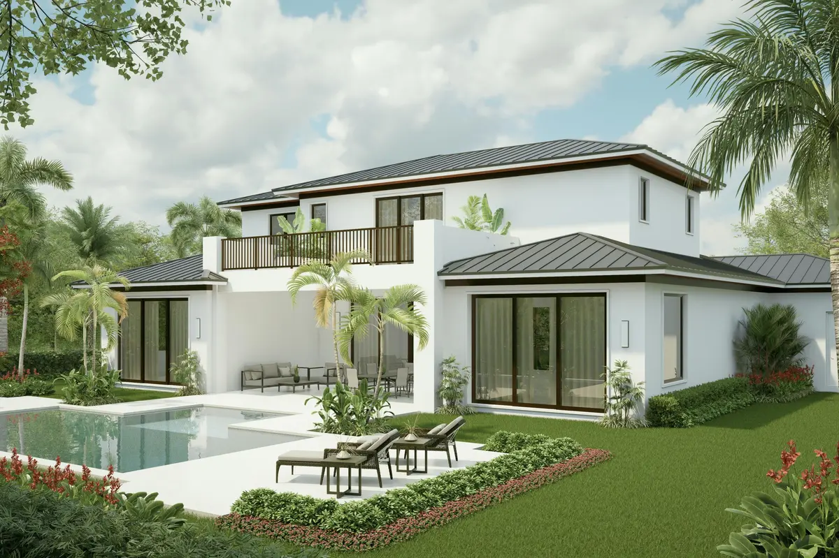 pool/backyard at 1230 Aryana Way, Delray Beach
