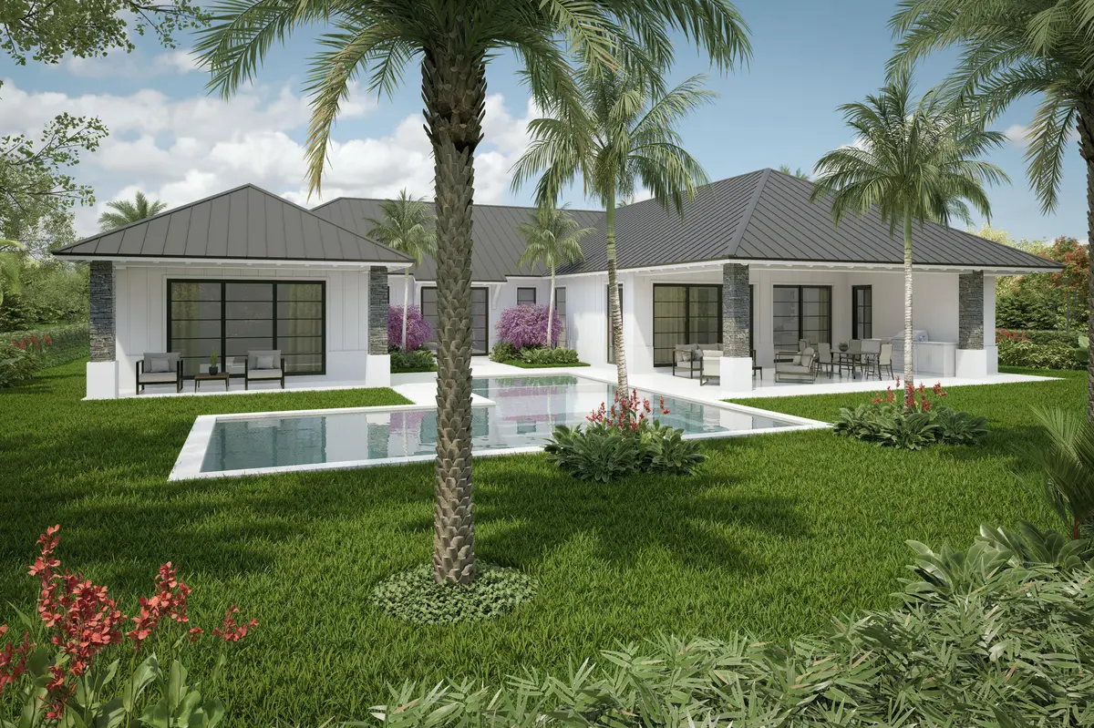 rear at 1240 Aryana  Way, Delray Beach