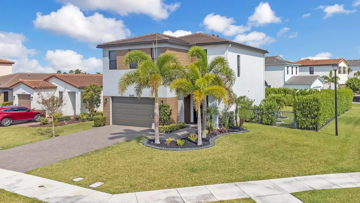 Front/side view at 16187 Sandy Shore Drive, Westlake