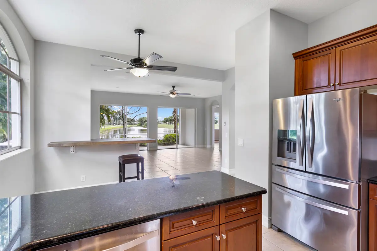 View From Kitchen into Great Room at 7507 Orchid Hammock Drive 6a, West Palm Beach
