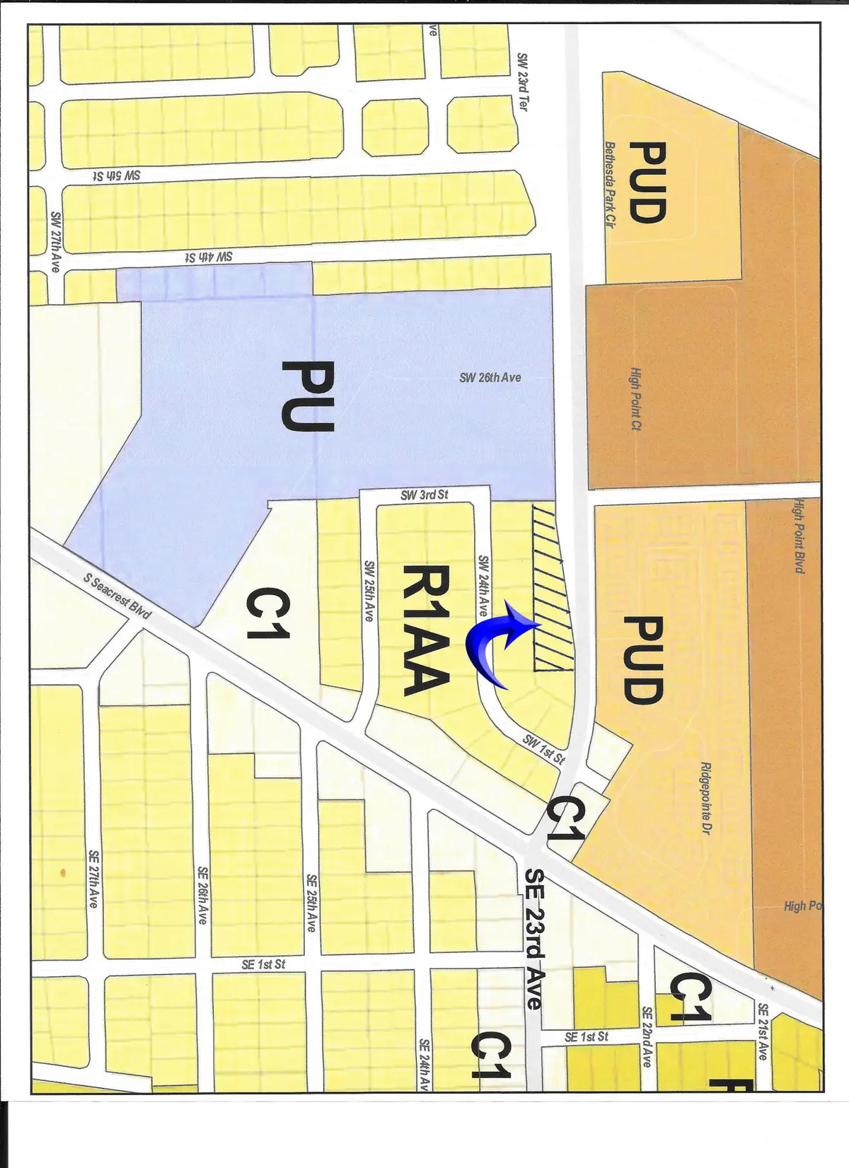23rd Current BB Zoning at 220 SW 23rd Avenue, Boynton Beach