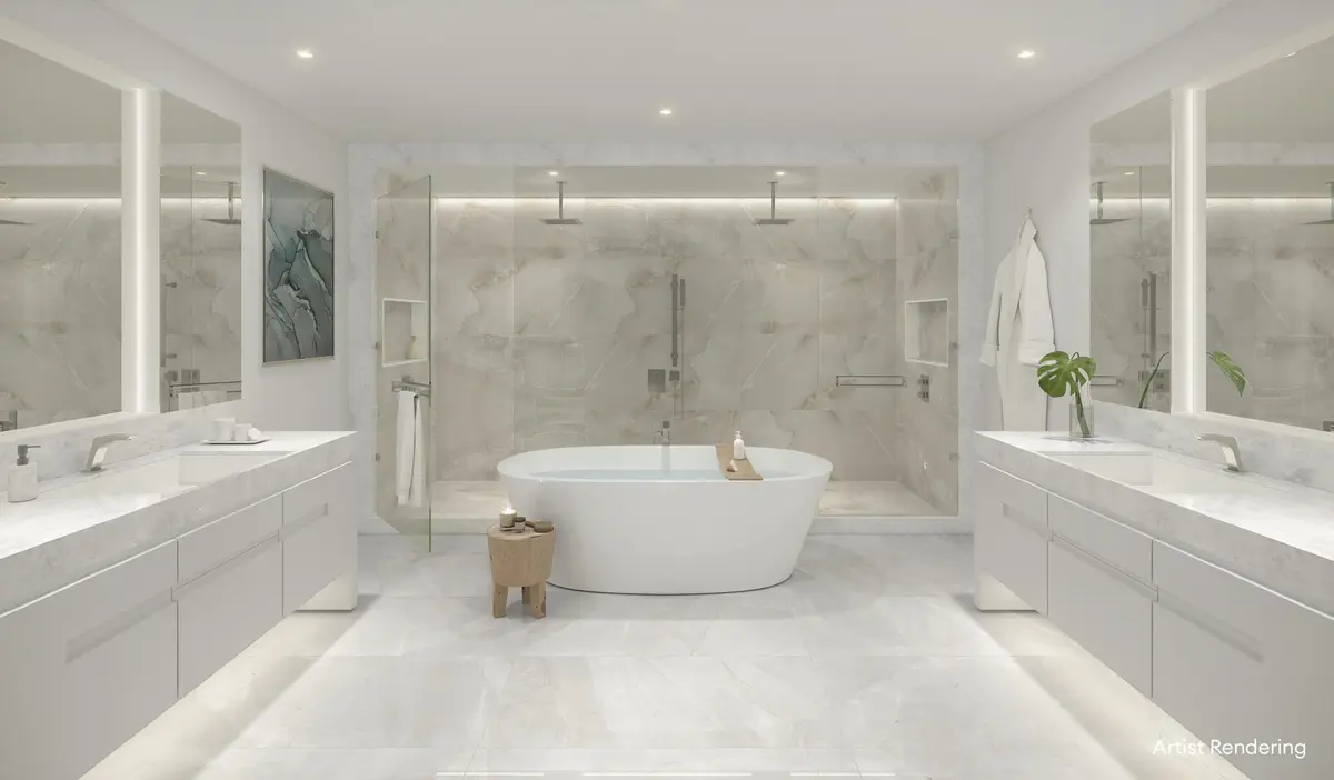 Master Bath at 220 SE Mizner Boulevard 305, Boca Raton