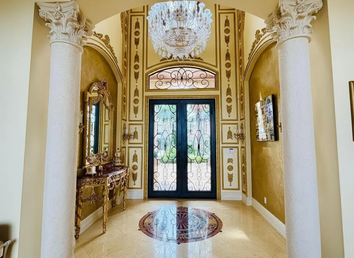 Front Door Entry Foyer at 17730 Scarsdale Way, Boca Raton