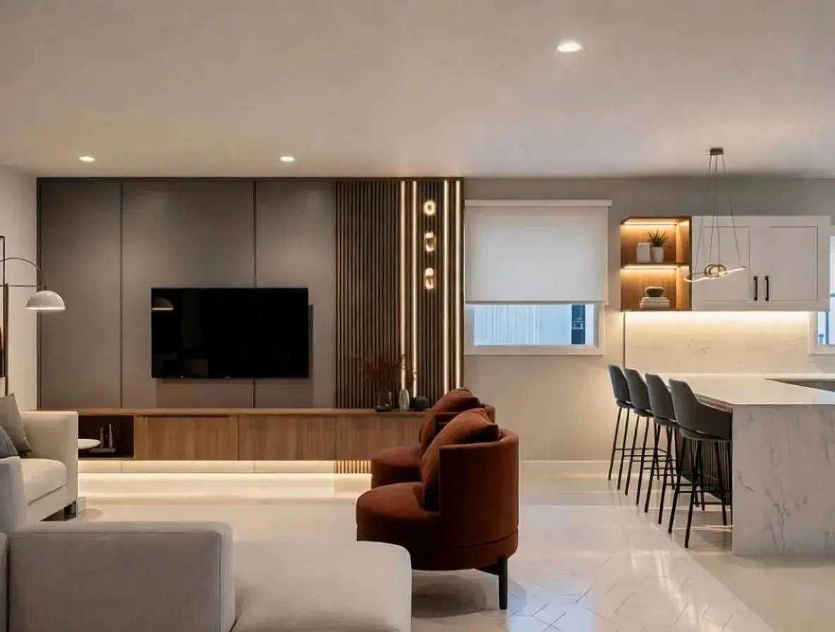 showcase living room at 8471 Miralago Way, Parkland