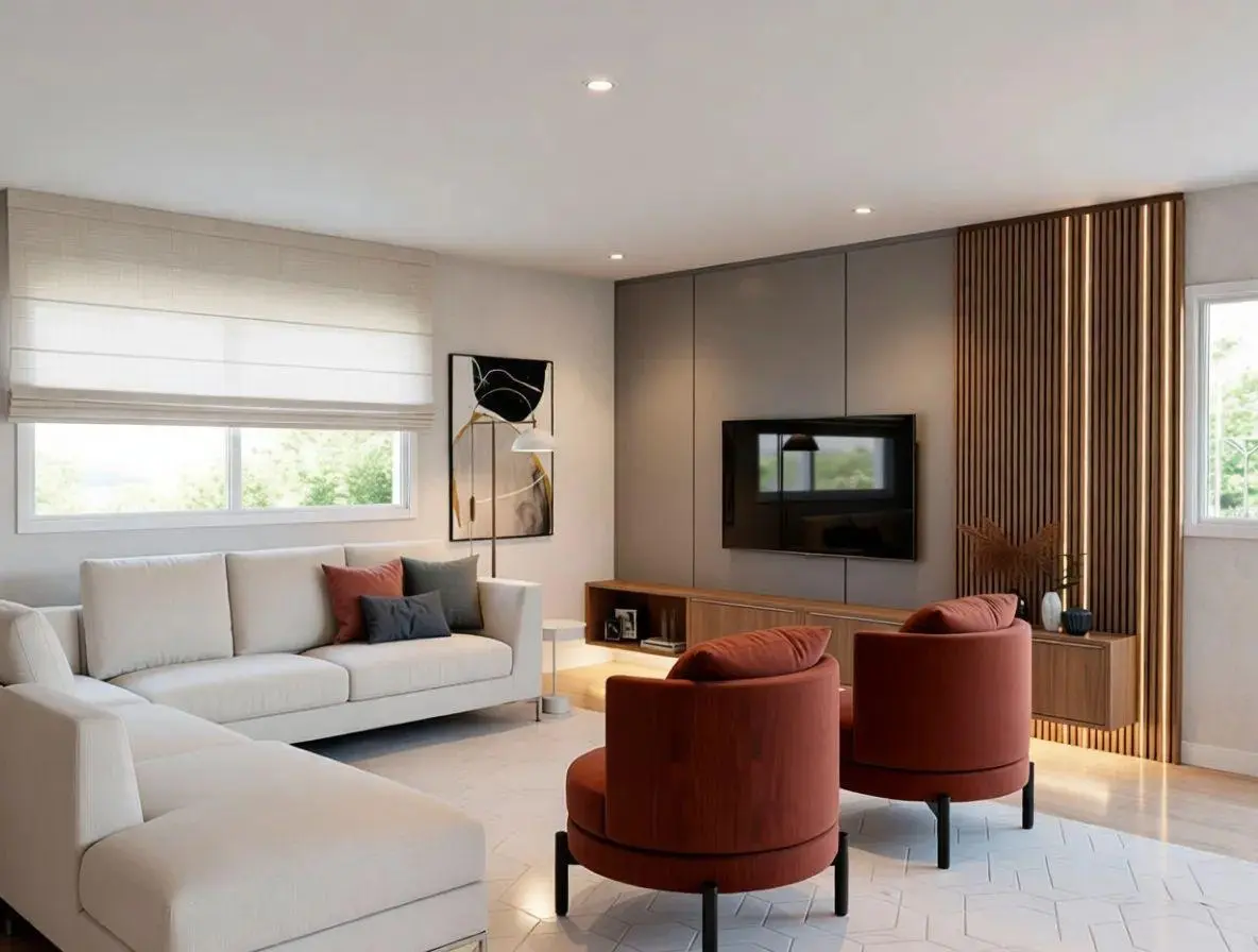 showcase living room at 8471 Miralago Way, Parkland