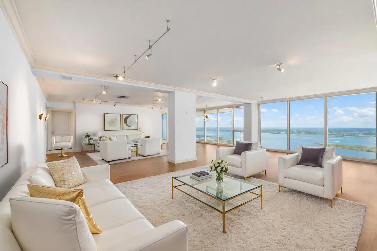 Living Room - Virtually Staged/Edited at 529 S Flagler Drive 12 Gh, West Palm Beach