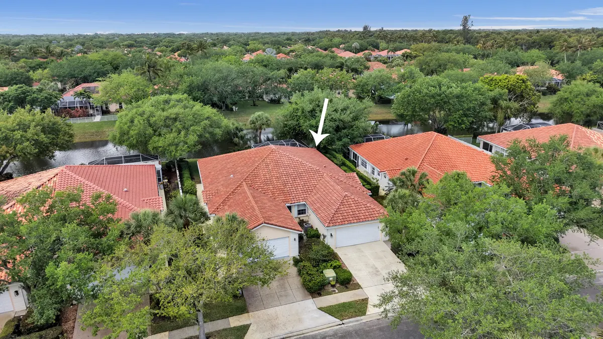 Front of Home Aerial B at 7156 Grassy Bay Drive, West Palm Beach