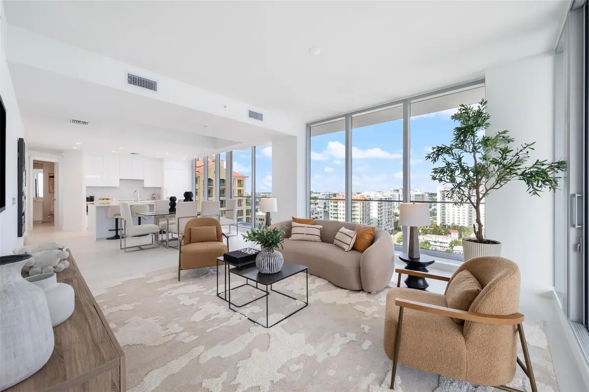 Living Room at 153 N Seabreeze Boulevard Unit 1105s, Fort Lauderdale