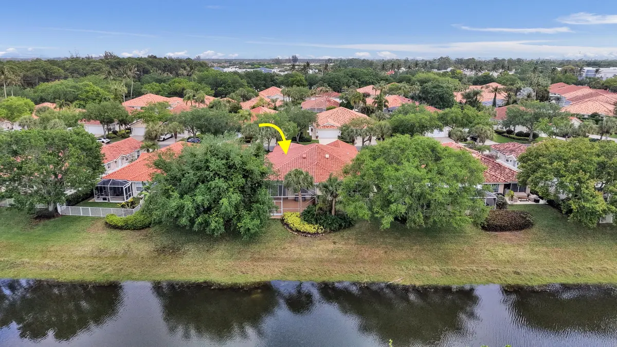 Back of Home Aerial at 7156 Grassy Bay Drive, West Palm Beach