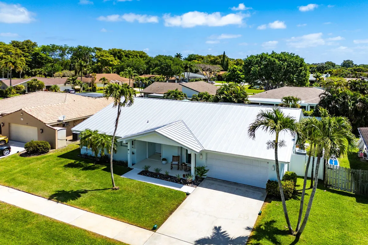 Exterior Front Aerial at 17680 Pine Needle Terrace, Boca Raton