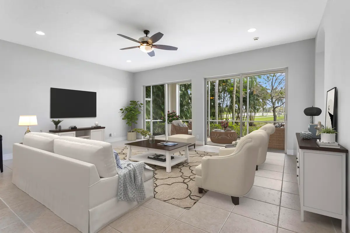 Virtually Staged Great Room at 7507 Orchid Hammock Drive 6a, West Palm Beach