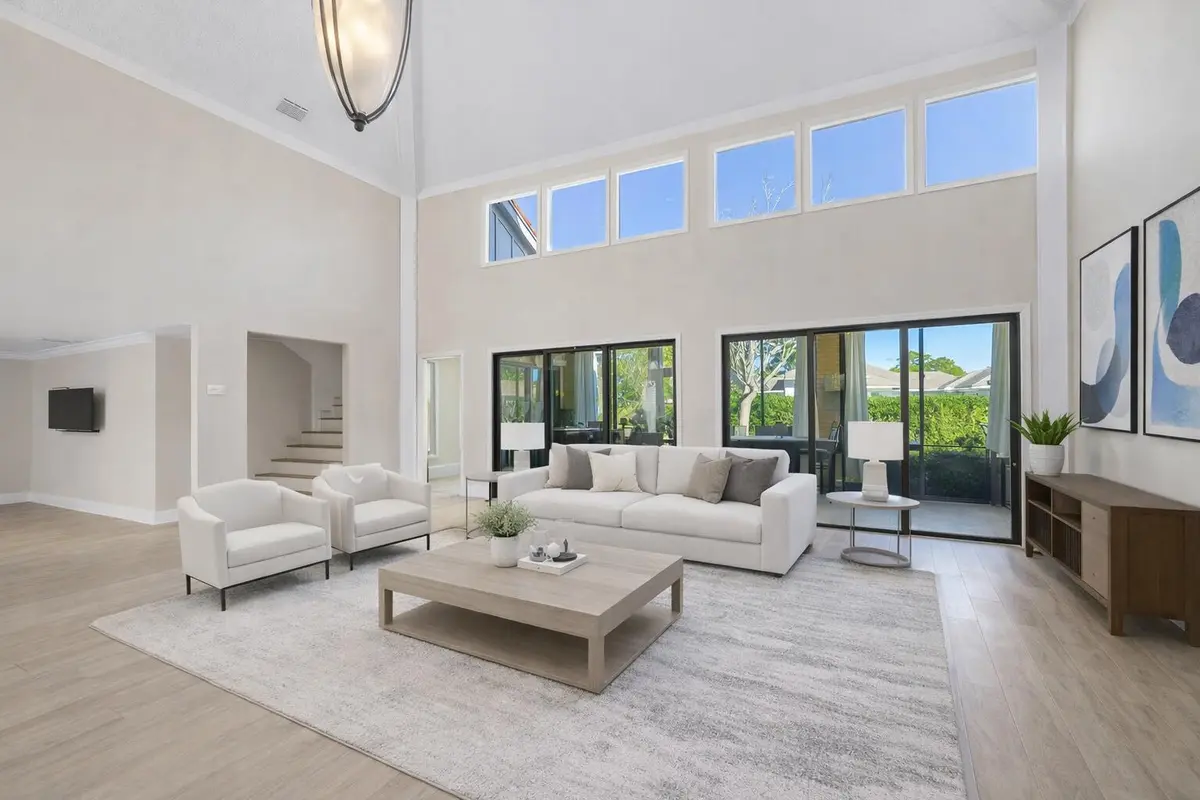 Staged Living Room at 3000 Conifer Drive, Fort Pierce