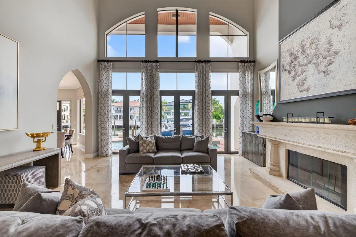 Grand Formal Living Room at 2406 Barcelona Drive, Fort Lauderdale