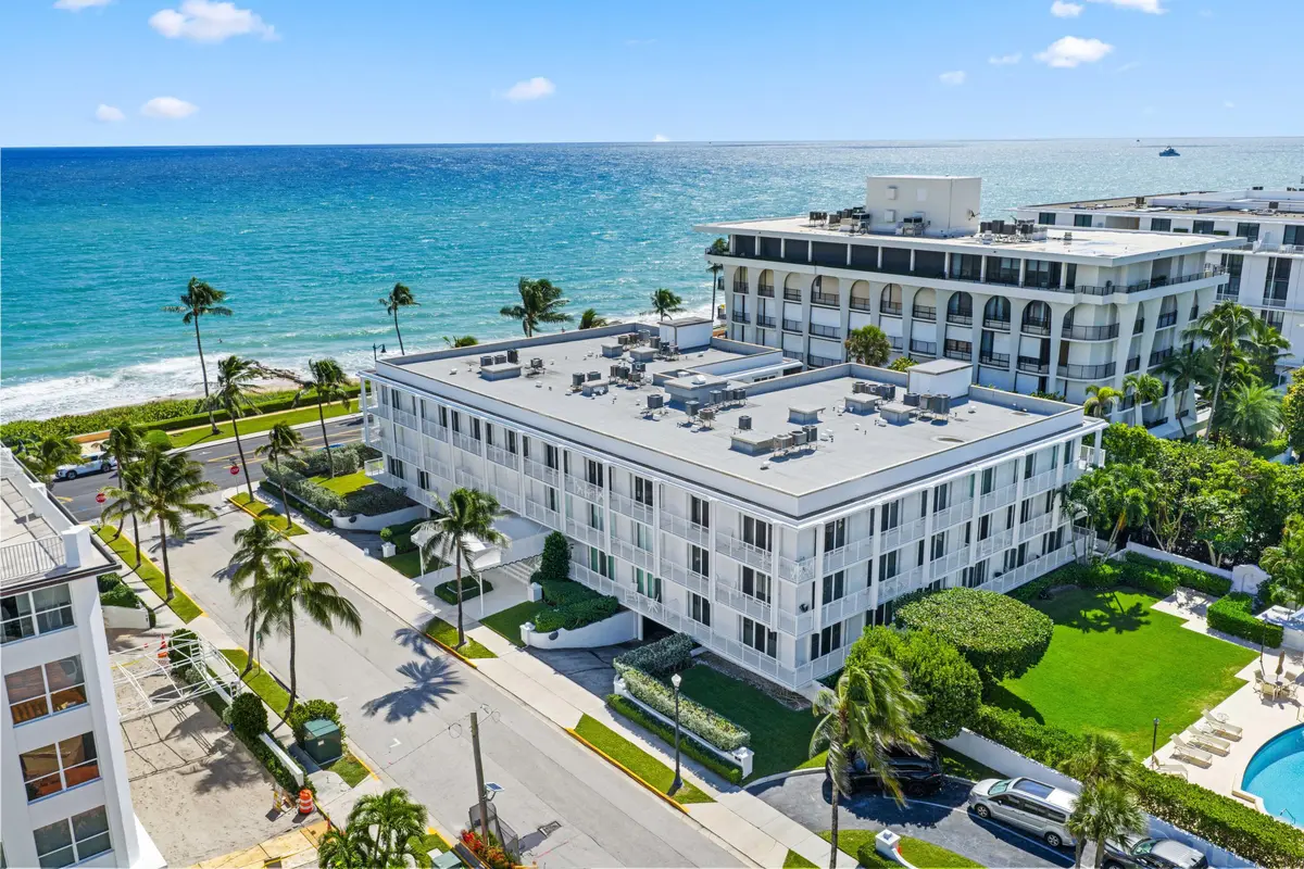 Aerial SouthEast Facing at 350 S Ocean Boulevard 206, Palm Beach