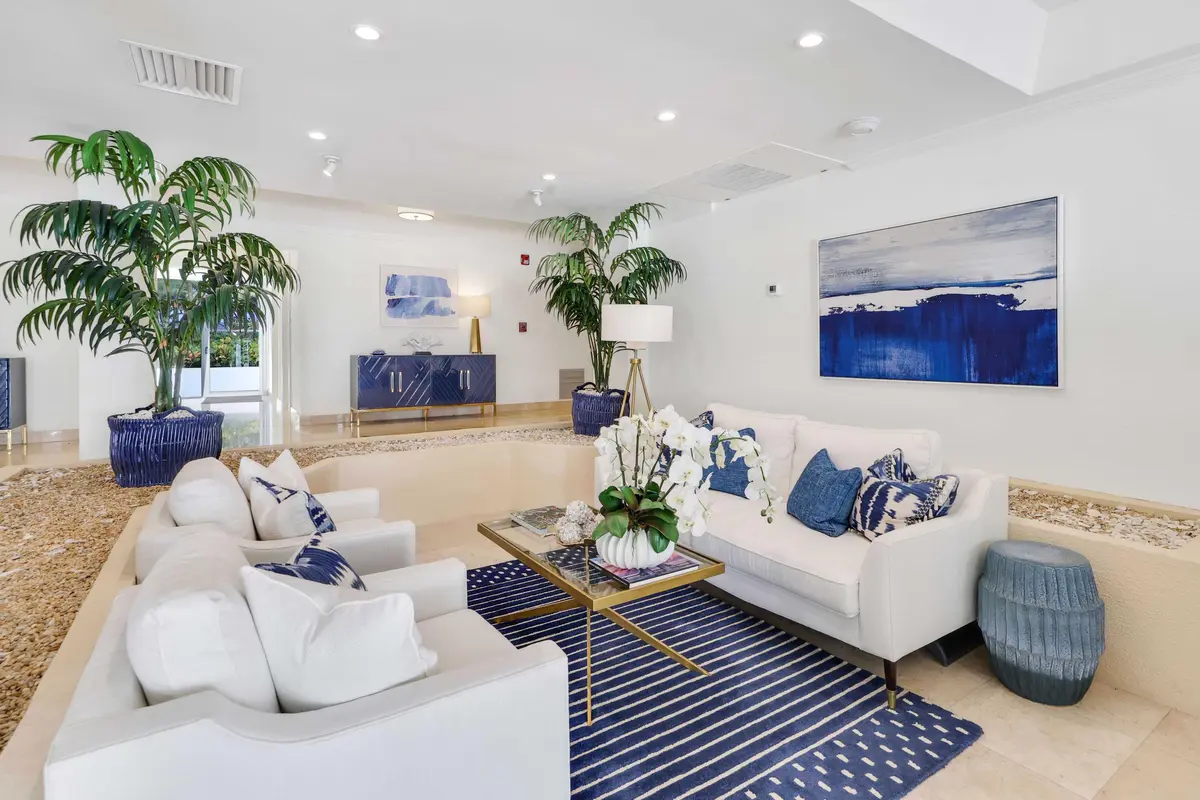 Lounge Area at 350 S Ocean Boulevard 206, Palm Beach