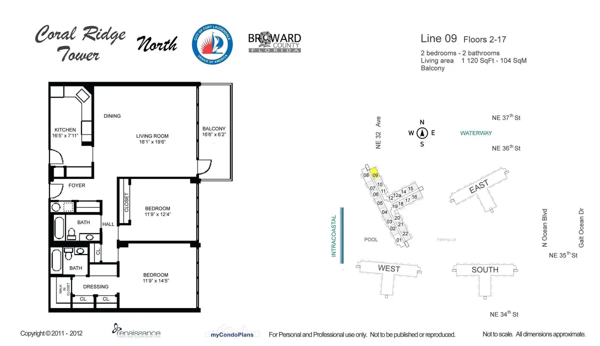 Floor Plan 609 at 3200 NE 36th Street 609, Fort Lauderdale