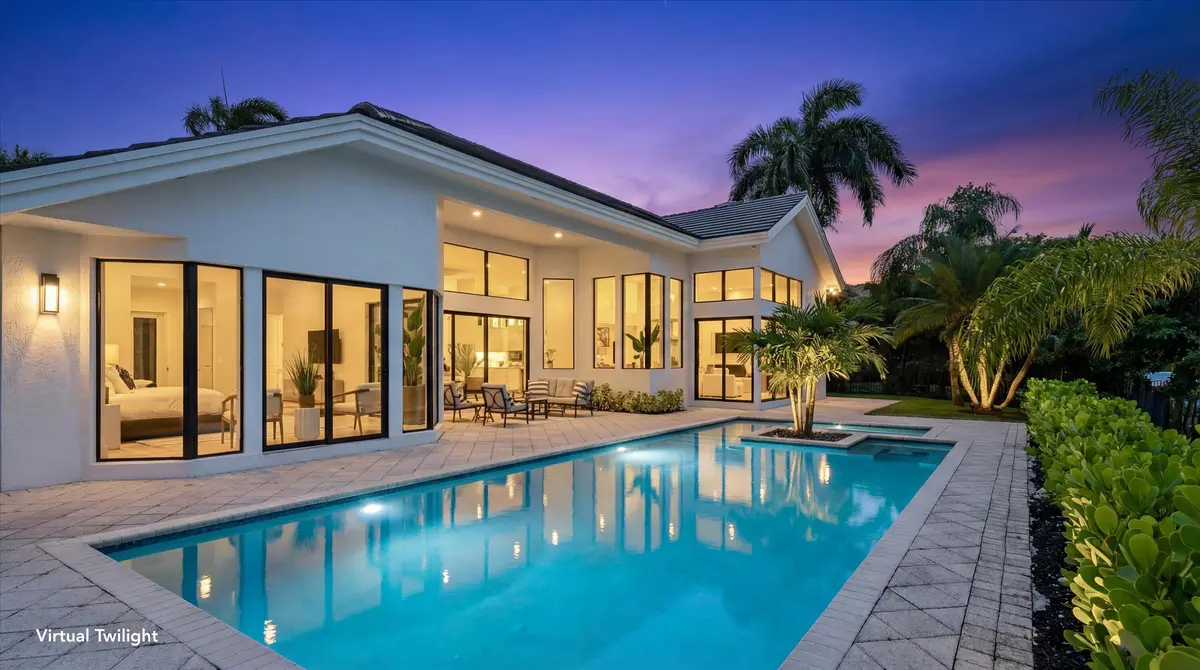 Evening pool at 1330 Breakers West Boulevard, West Palm Beach